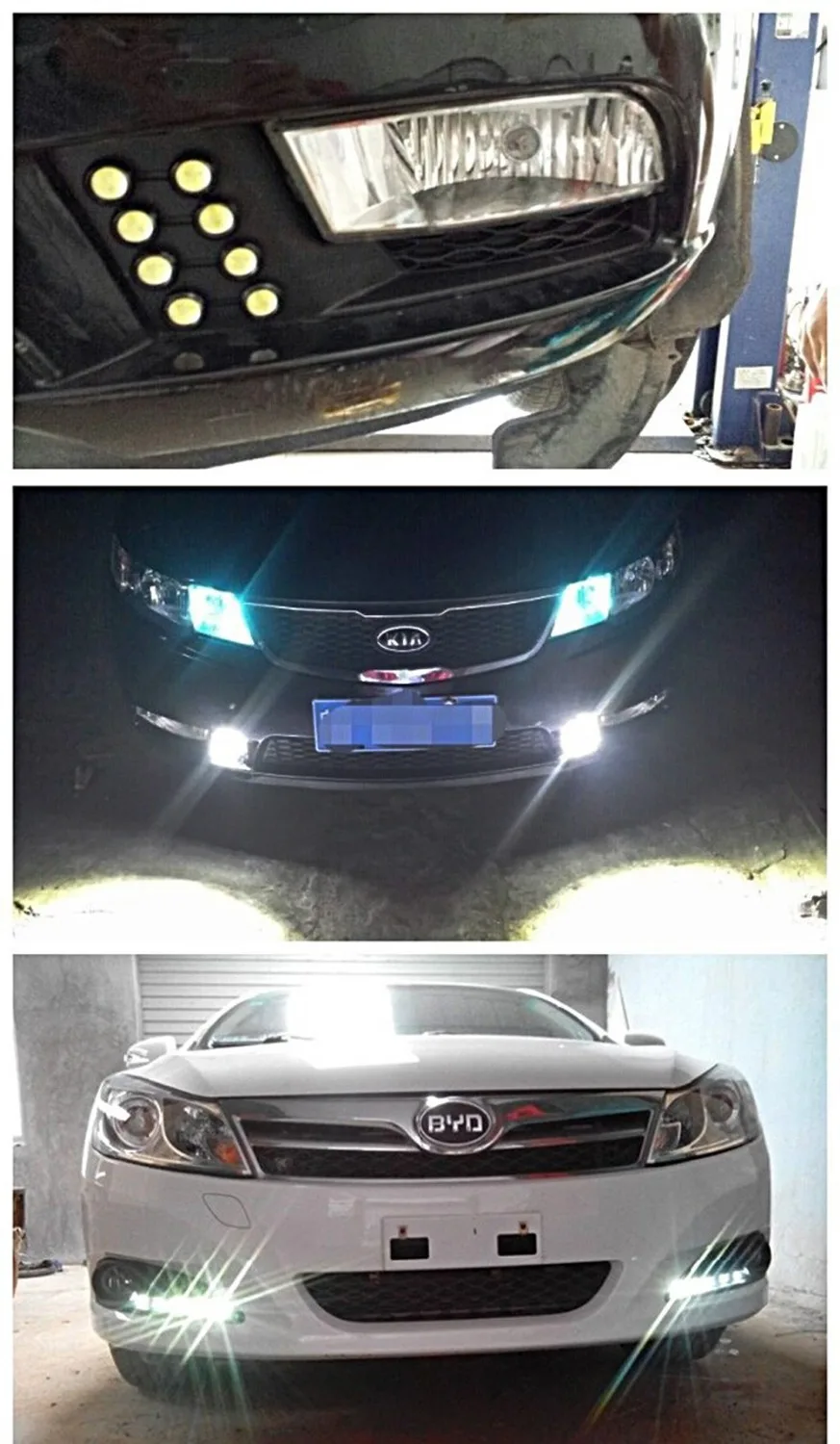 Дневные ходовые огни Safego 2 шт. 23 мм белые светодиодсветодиодный дневные Орлиный