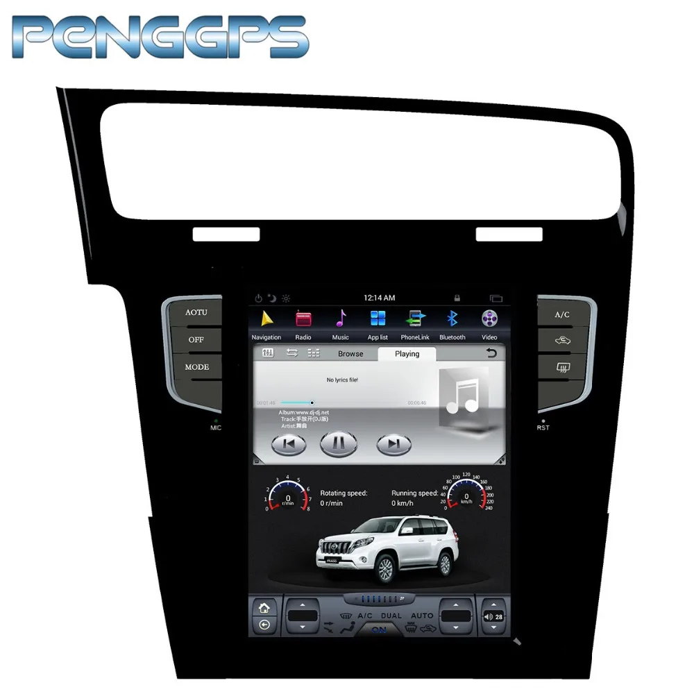 10,4 дюймов Tesla стиль 64G Android 7,1 Автомобильный gps навигация для Volkswagen VW GOLF 7 2013- dvd-плеер wifi ips экран головное устройство