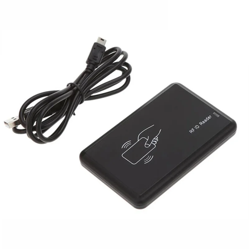 Черный Контроль доступа 125 кГц rfid EM ID кард-ридер писатель копир с 2 шт 5200 бирка+ 5 шт T5577 карта - Цвет: Черный