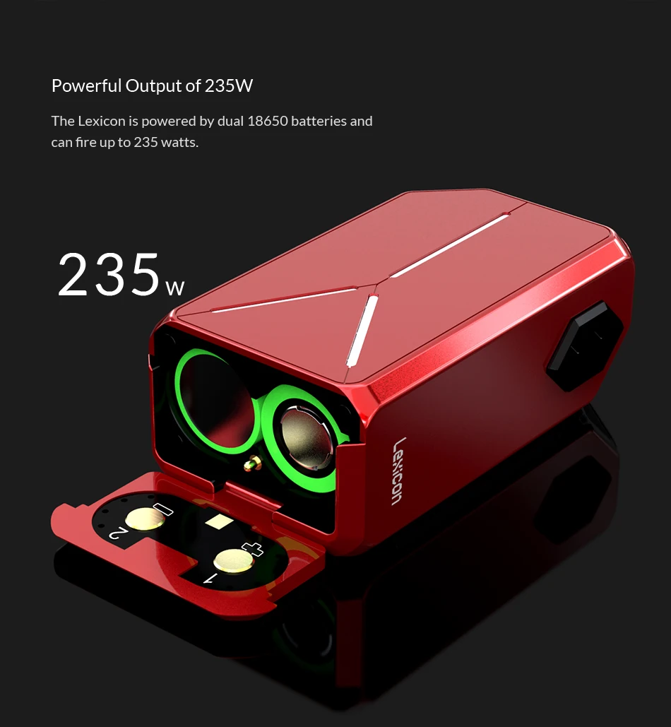 Оригинальная электронная сигарета мод коробка Eleaf Lexicon мод 235 Вт Максимальная поддержка ELLO Duro атомайзер 6,5 мл Vape