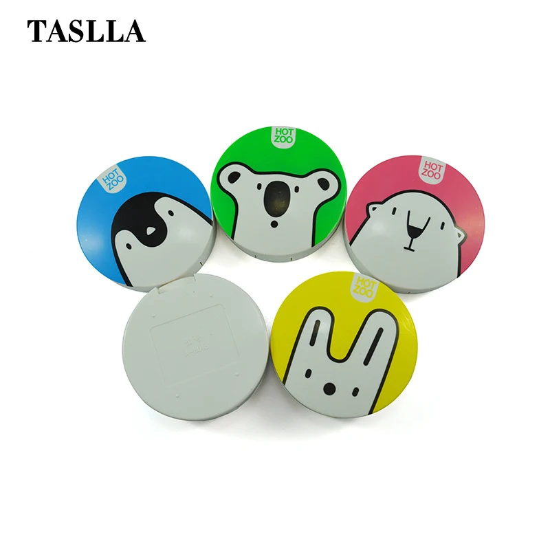 TASLLA милый чехол для контактных линз мини пластиковый круглый контейнер