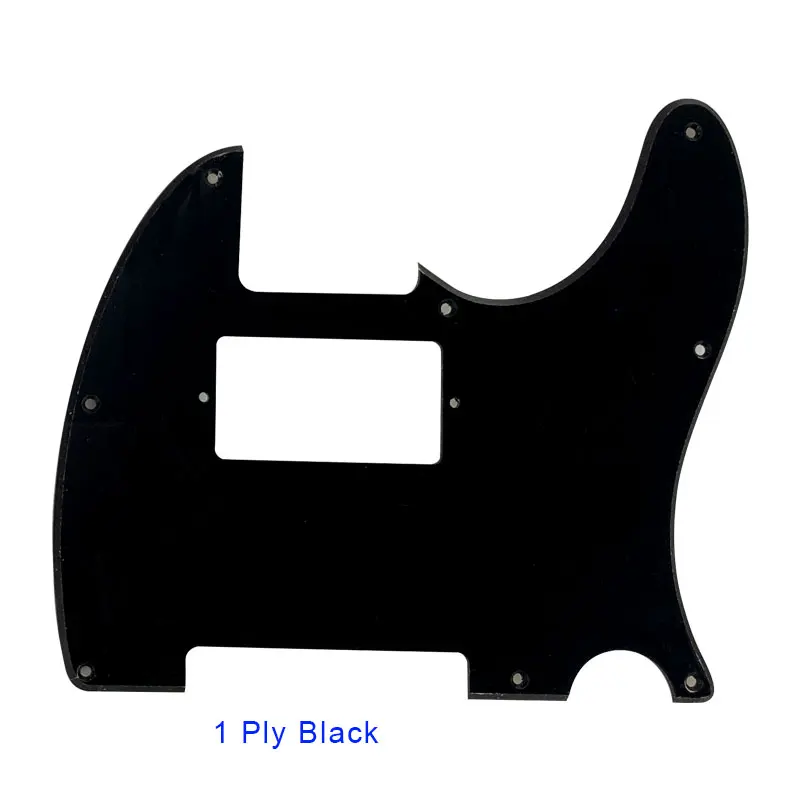 1 ply black Pleroo гитарные аксессуары накладки с 8 винтами для американского стандарта PAF Humbucker Tele Telecaster гитарная пластина для царапин - Цвет: 1 ply black