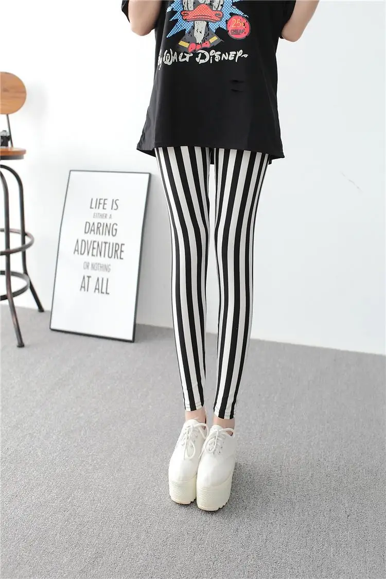 Flower Printed Leggings Sexy Women Lady Slim High Elastic Cotton Pants Multiple - Цвет: 14