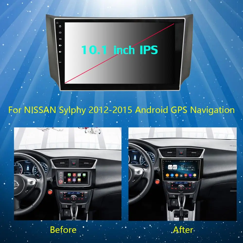 Автомобильный мультимедийный плеер IPS Android 10 1 8 ядер 4 Гб + 64 ГБ GPS для Nissan Sylphy 9 0-2012 |
