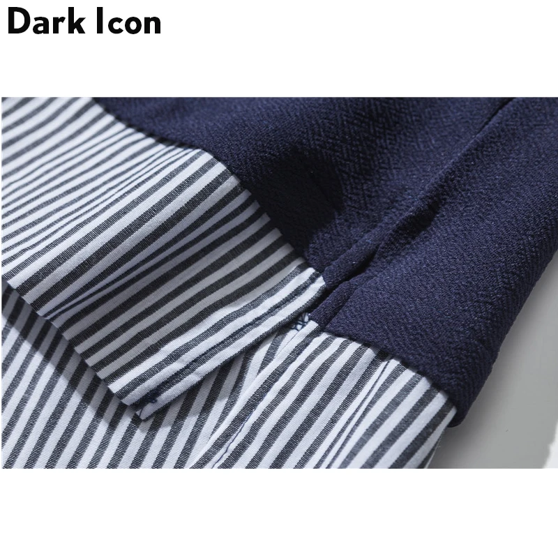 Patchwork Overseized T-shirt Men 2018 Summer Preppy Style Tee Shirts Tshirts for Blue White | Мужская одежда