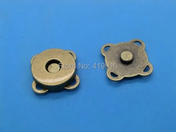 Бронзовый Магнитный Застежка для сумочки 20 комплектов пришивная магнитная