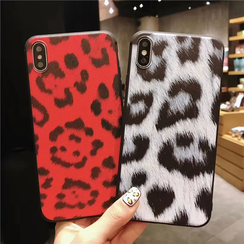 Boucho For iPhone 5 5s SE XS MAX XR X Phone Cases Leopard Print Tiger Pattern Soft Silicone Cover 6 6s 7 8 plus Case |