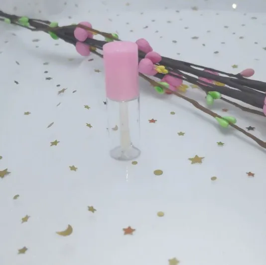 Light Pink 50/100pcs3ML мини Красочные крышки прозрачный блеск для губ Туба. Маленькая Косметическая губная помада образец бутылки, DIY бальзам для губ трубки - Цвет: Light Pink