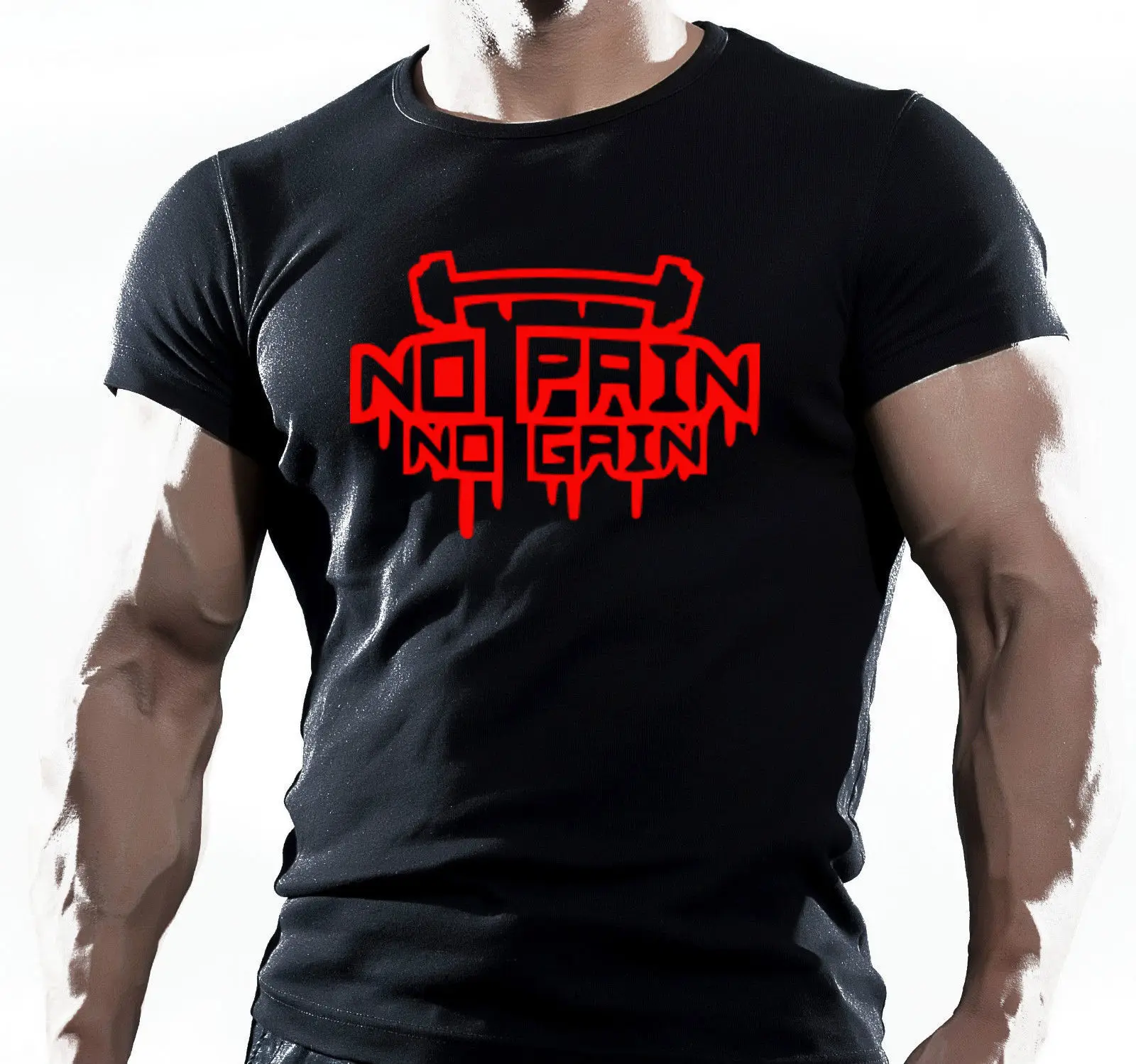 No Pain no gain traininger мужские Бодибилдинг gymer футболка тренировки одежда Топ