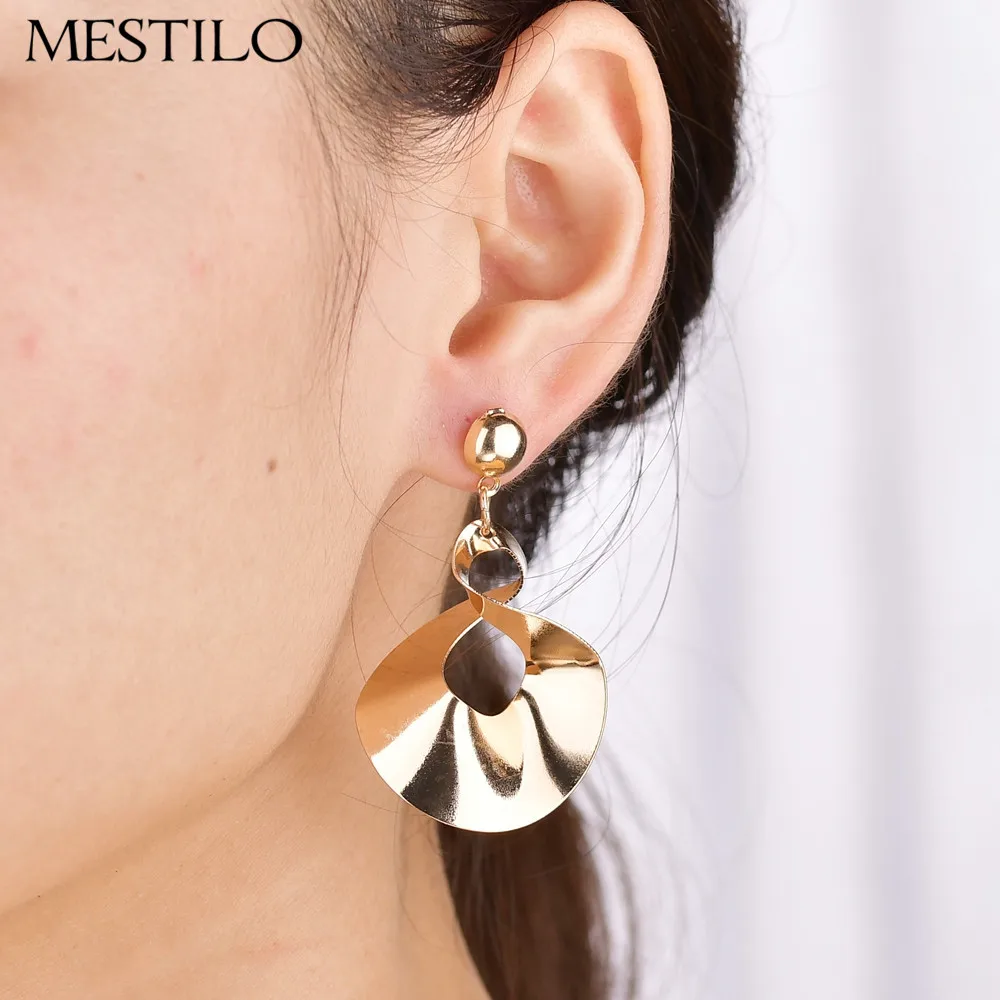 Mestilo 2018 Европейский себе золотые металлические геометрические нерегулярные