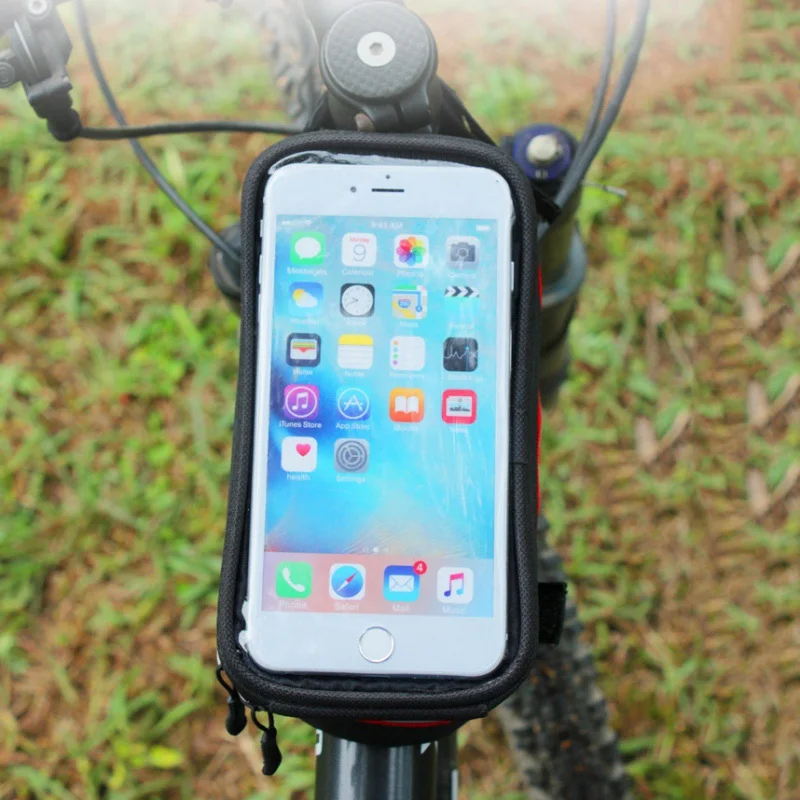DUUTI велосипедные сумки с сенсорным экраном для велоспорта MTB горный велосипед Рама Передняя труба сумка для хранения для 3,5-5,7 дюймов мобильный телефон водонепроницаемый
