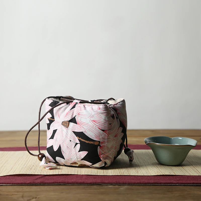 Маленький пакет для хранения чая в винтажном стиле хлопковый пеньковый мешочек