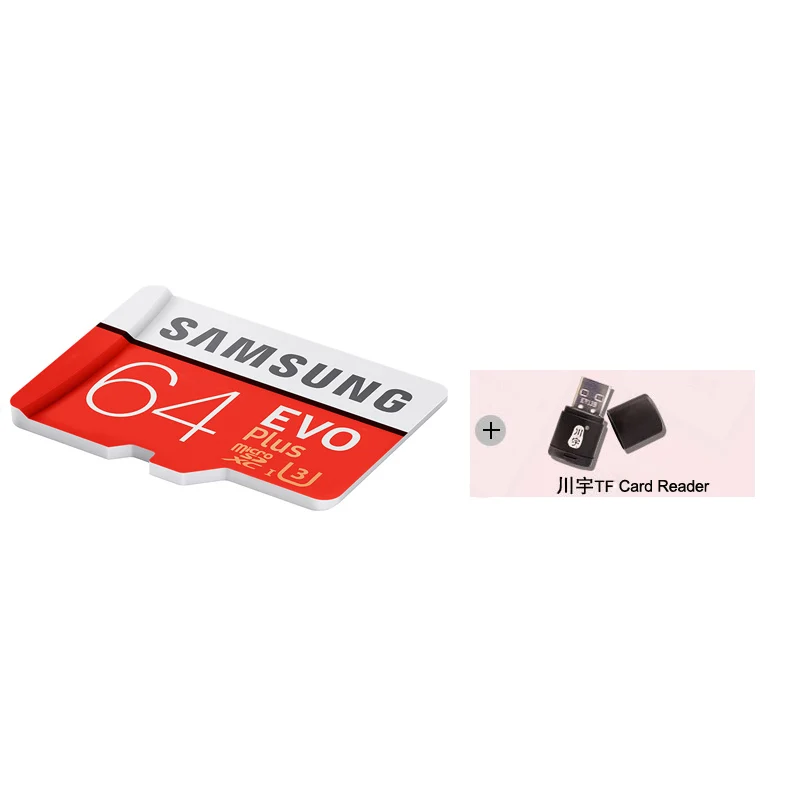MC64G Plus TF Reader Оригинальная карта памяти SAMSUNG Micro SD 64 u3 64GB класс 10 TF карта C10 SDXC UHS-I EVO mini Microsd sd-карта 64 gb дропшиппинг - Емкость: MC64G Plus TF Reader