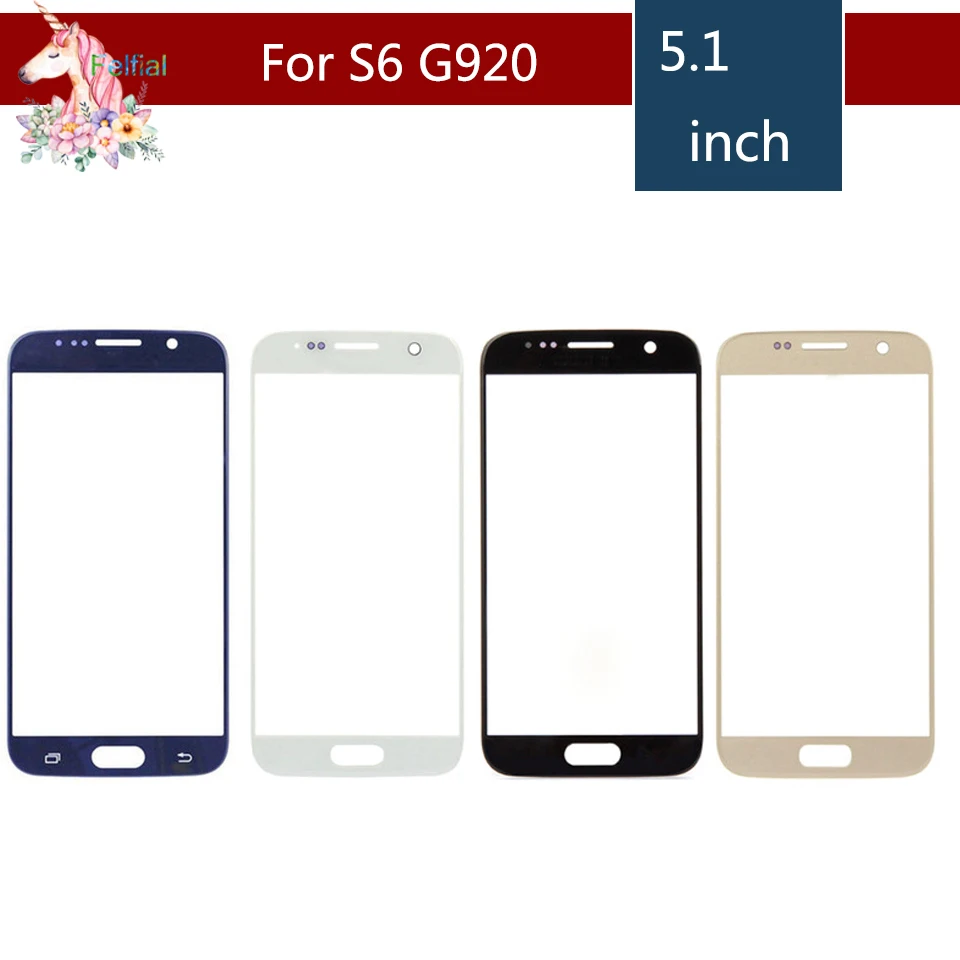 Передняя внешняя стеклянная линза для Samsung Galaxy S6 G920 G920F G9200 замена панели