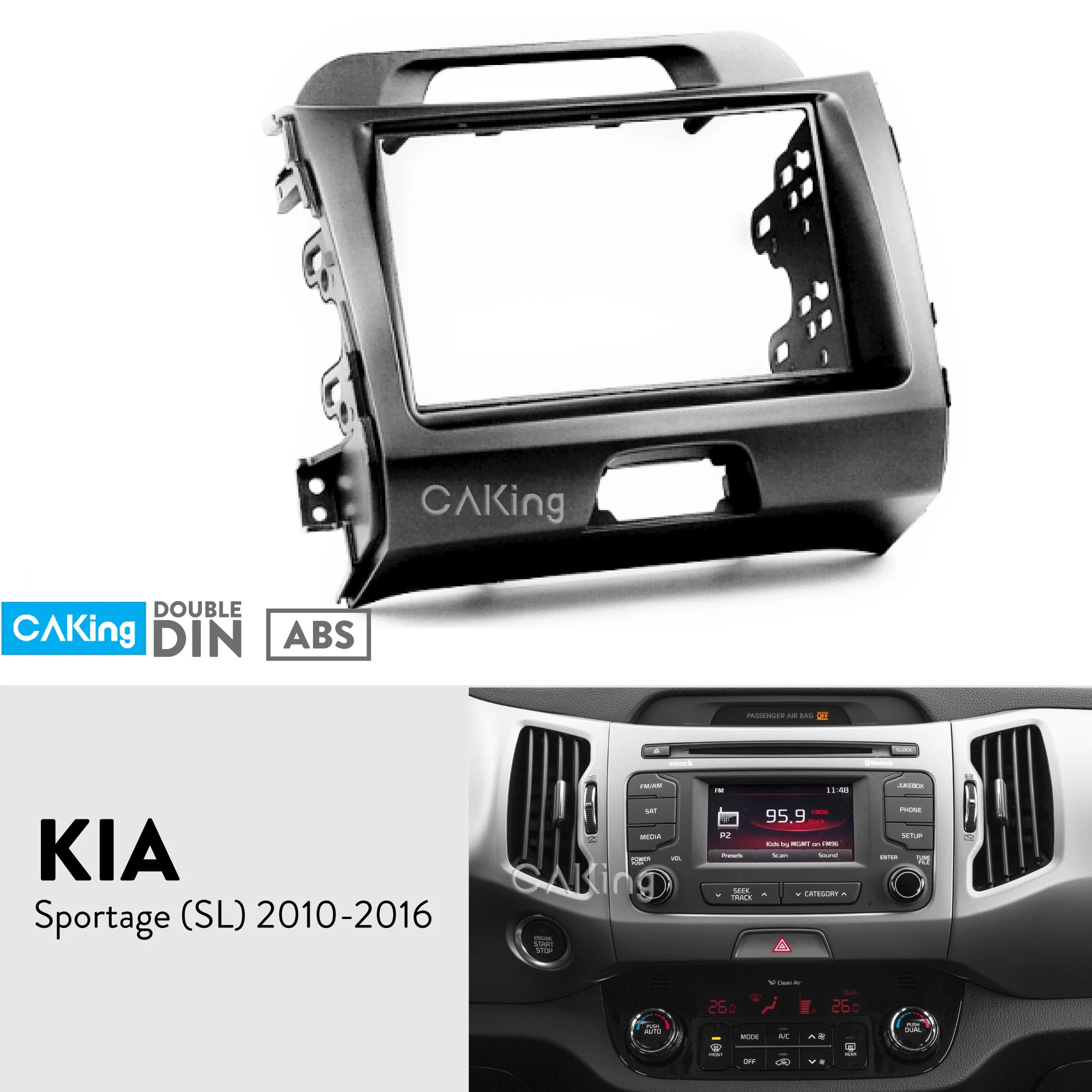 Двойной Din Автомобильный Радио панель для KIA Sportage(SL) 2010- приборная пластина крышка адаптера консоль рамка