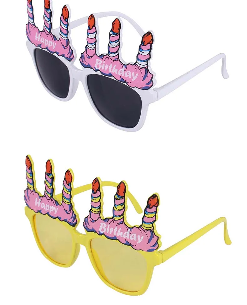 Women Men Kids Happy Birthday Glasses Cake Candle Sunglasses Funny Toy Party Favors|Украшения своими руками для