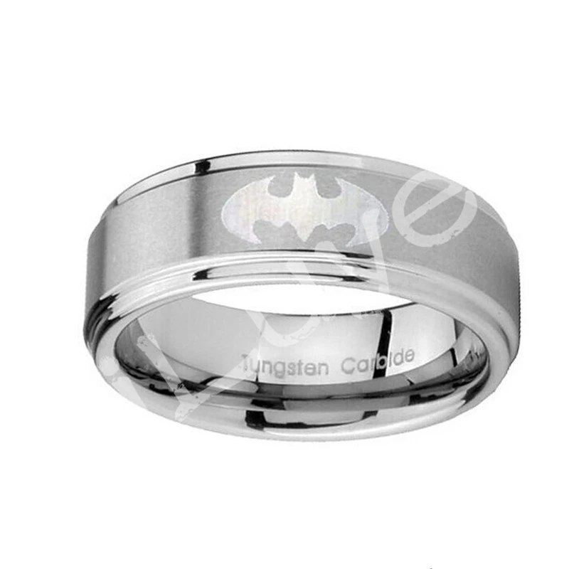 Черное/серебряное кольцо с Бэтменом для мужчин 316L из нержавеющей стали горячее