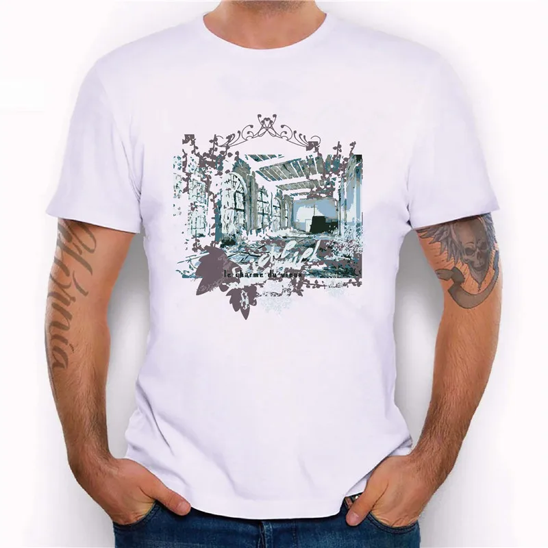 Высокое качество хлопка Человек Напечатаны футболки для мужчин Мода прохладный