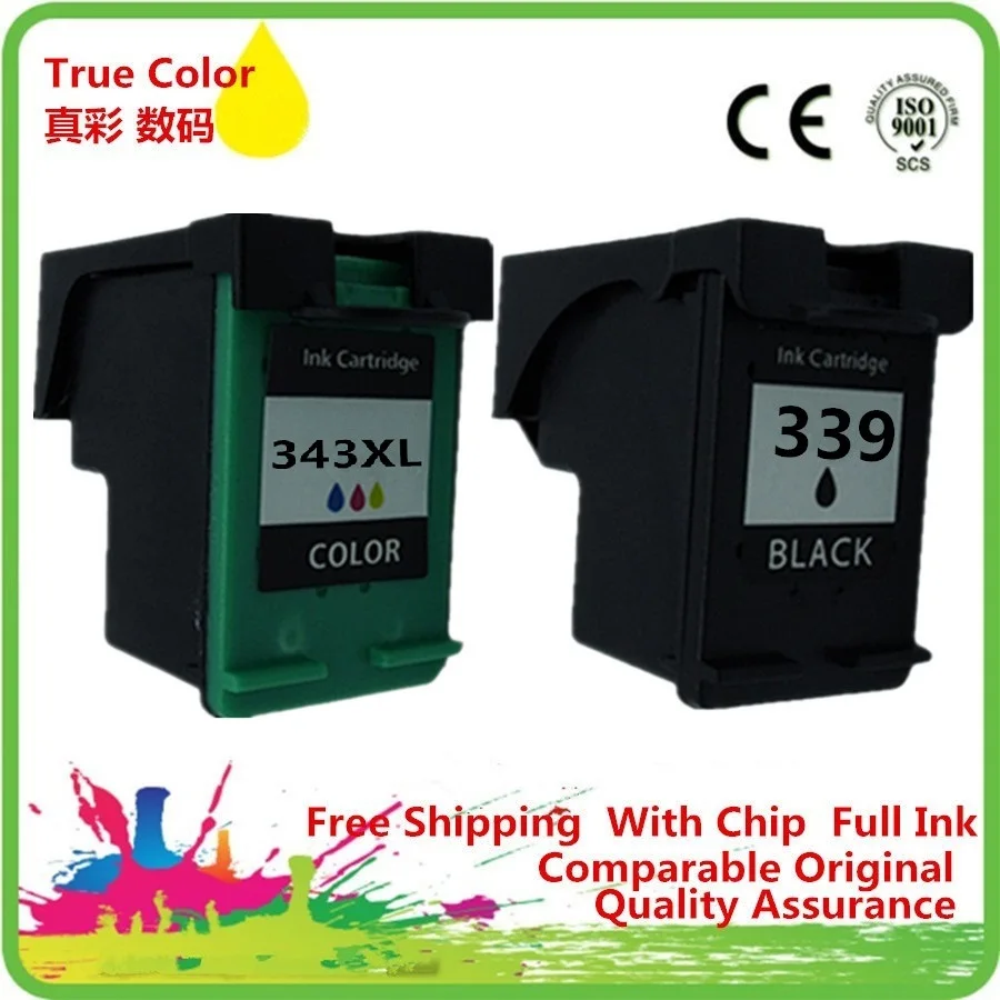 Ink Cartridges Remanufactured For 339 343 HP339 HP343 339XL Officejet 6315 6318 K7100 K7103 K7108 Deskjet 6940 6943 6980 6988 | Компьютеры