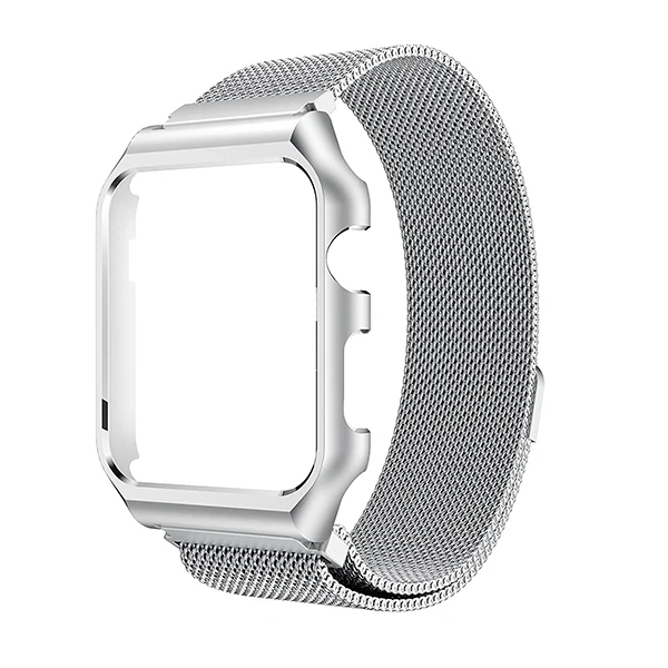 Миланская петля для часов+ металлический чехол для iWatch Apple Watch 38 мм 40 мм 42 мм 44 мм серия 4 3 2 1 браслет из нержавеющей стали магнитный ремешок