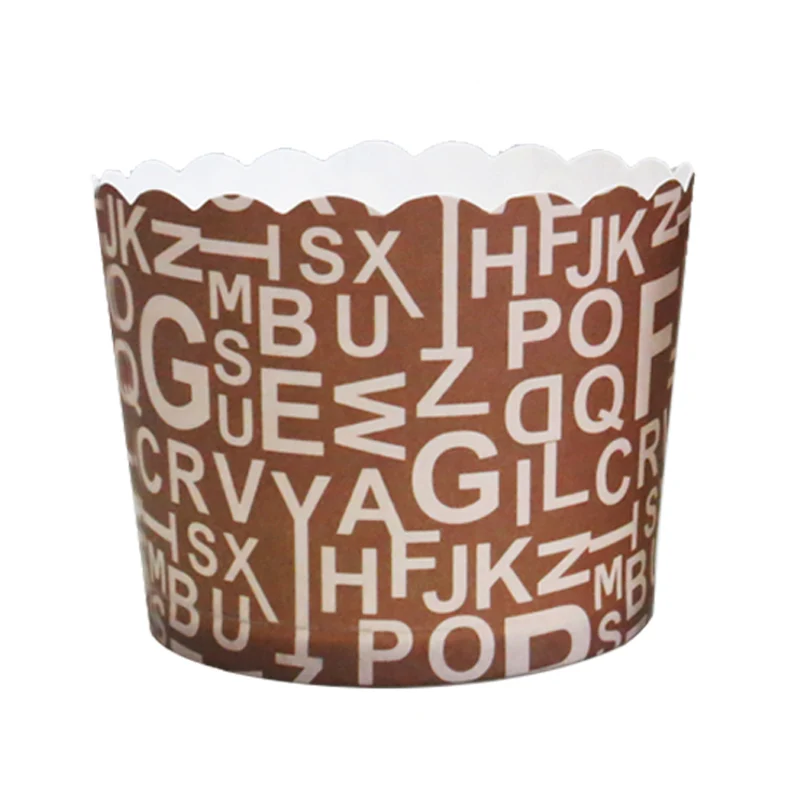 Большой размер 50 шт коричневые буквы дизайн с днем рождения кекс бумажный торт