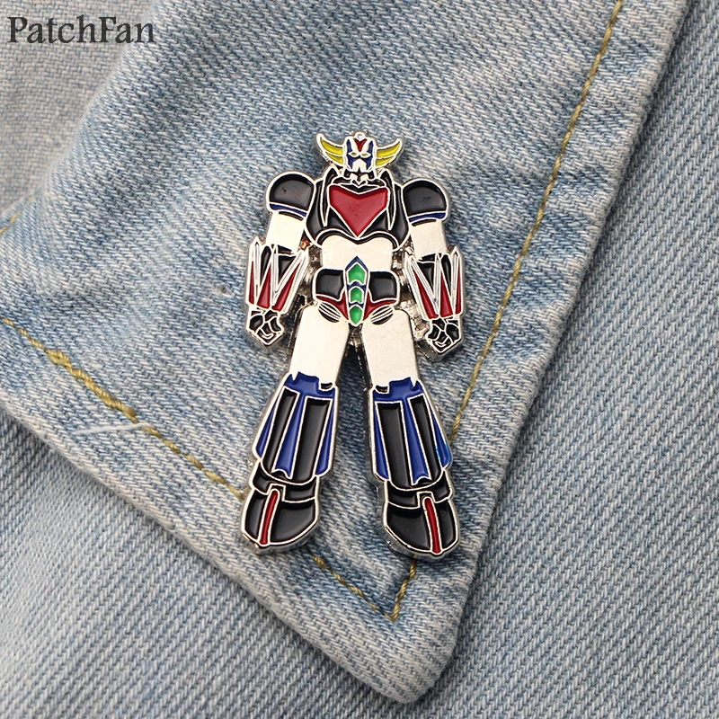

Patchfan UFO Robot Grendizer Metal Zinc pins Trendy medal insignia backpack shirt clothes bag brooches badge for men women A1316