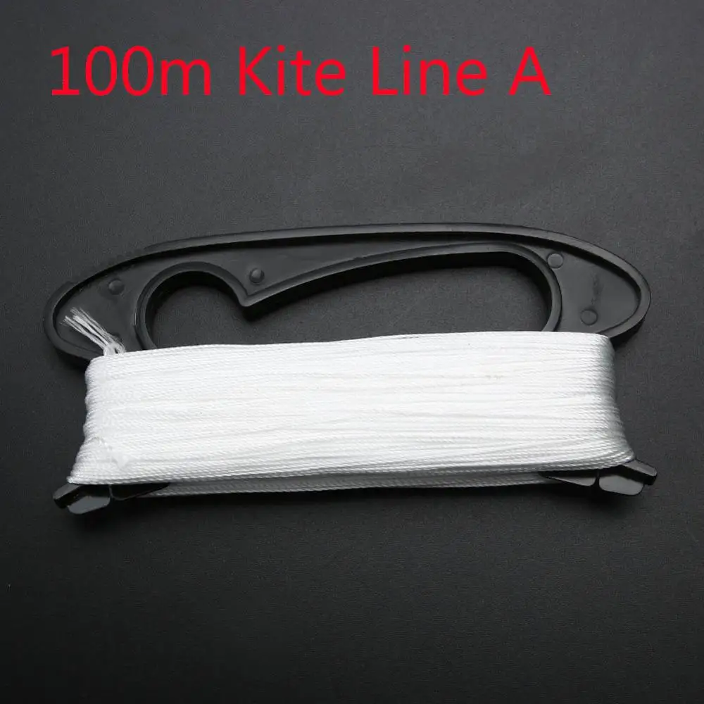 100 м летающий змей линии D Форма Пластик полиэстер белый кайт линейная пластина