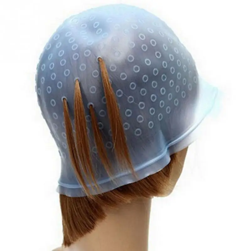 Силиконовая шапочка для окрашивания волос с иглой|dye cap|hair colouring highlightingcap highlights |