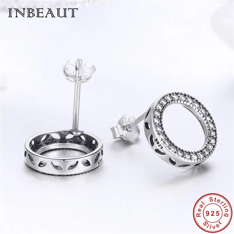 INBEAUT новые корейские круглые серьги с цирконием кубической огранки из