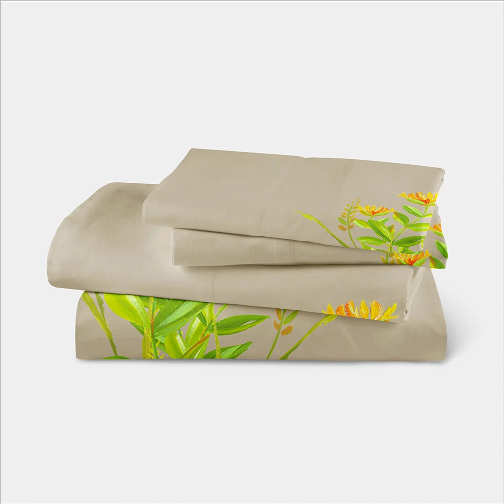 

Green Plant Pillowcase Flower Print Brief Pillow Cover Home Textile Ladies Soft Pillow Case Elegant bedclothes Bedding 2Pcs P35