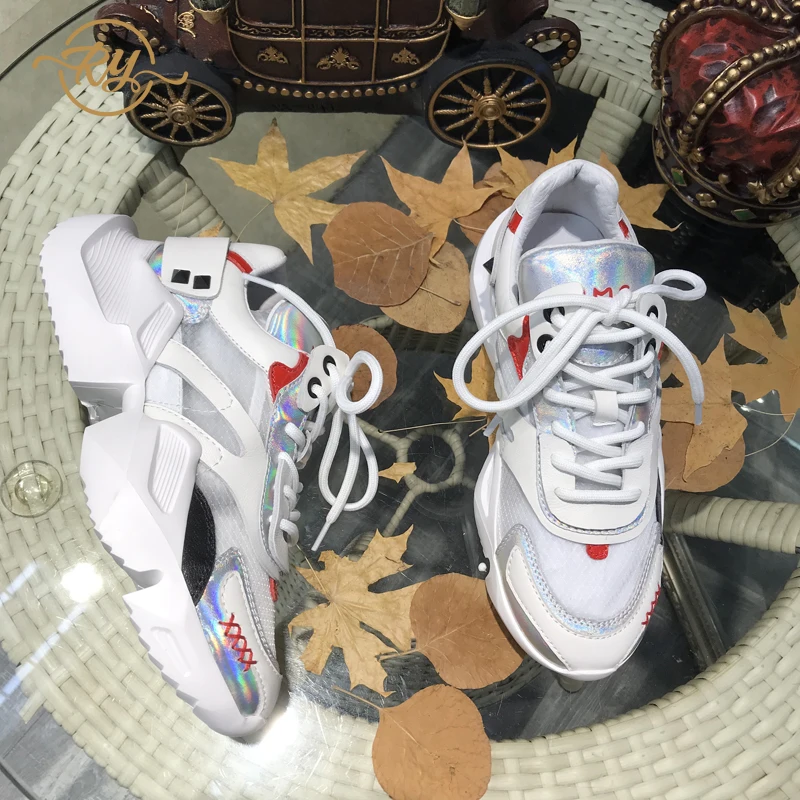 RY RELAA женские кроссовки в европейском стиле кожаная обувь Новинка 2018 года дышащая