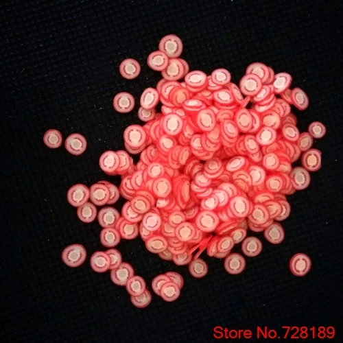 DIY Цветные 3D яблоко апельсин киви Фрукты Fimo Дизайн ногтей украшения Ломтики Полимерная глина инструменты для макияжа - Цвет: 3
