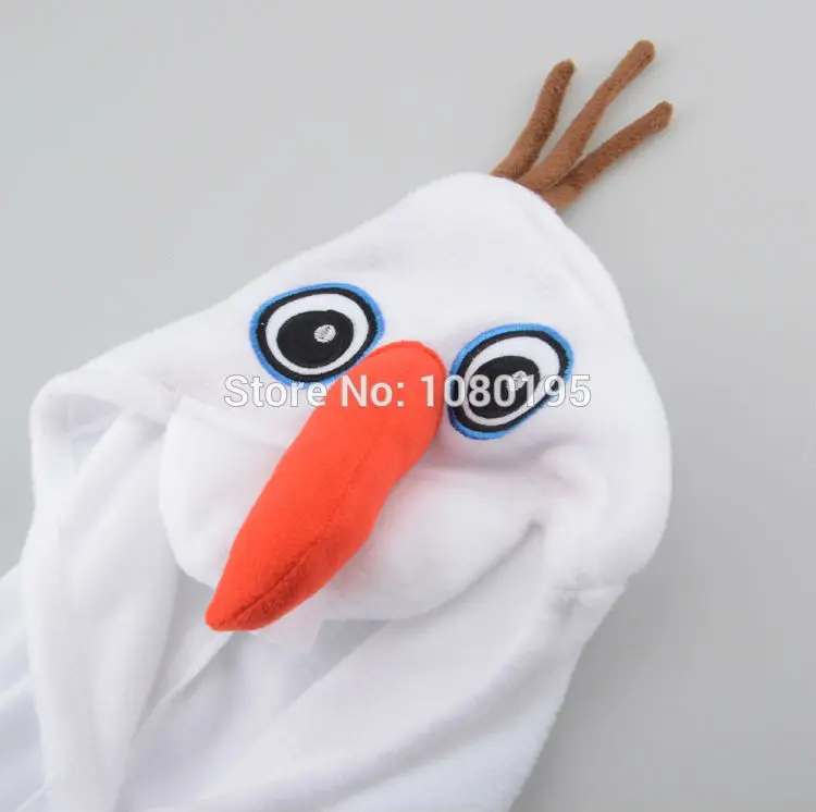 Фланелевая мягкая Пижама кигуруми со снеговиком для детей зимний теплый