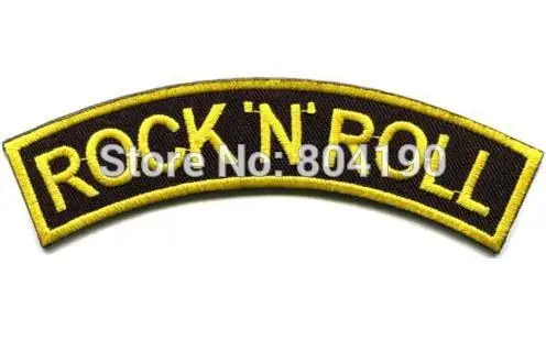 Рок н ролл Ретро слоган рокабилли музыка крутой Байкерский жилет Rock Аппликация в