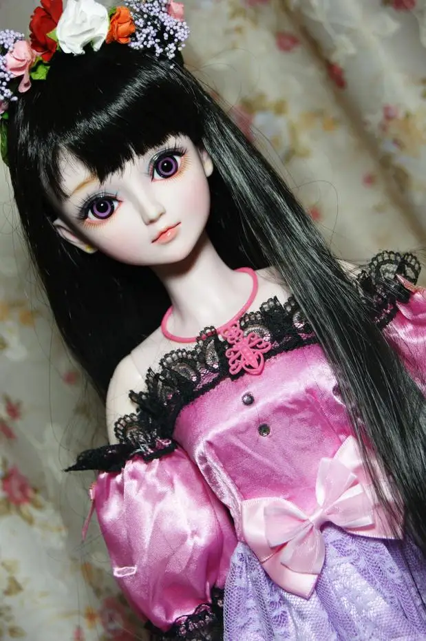 

FULL SET Top quality 60cm pvc doll 1/3 girl bjd huayu wig clothes all included night lolita reborn baby best gift model doll