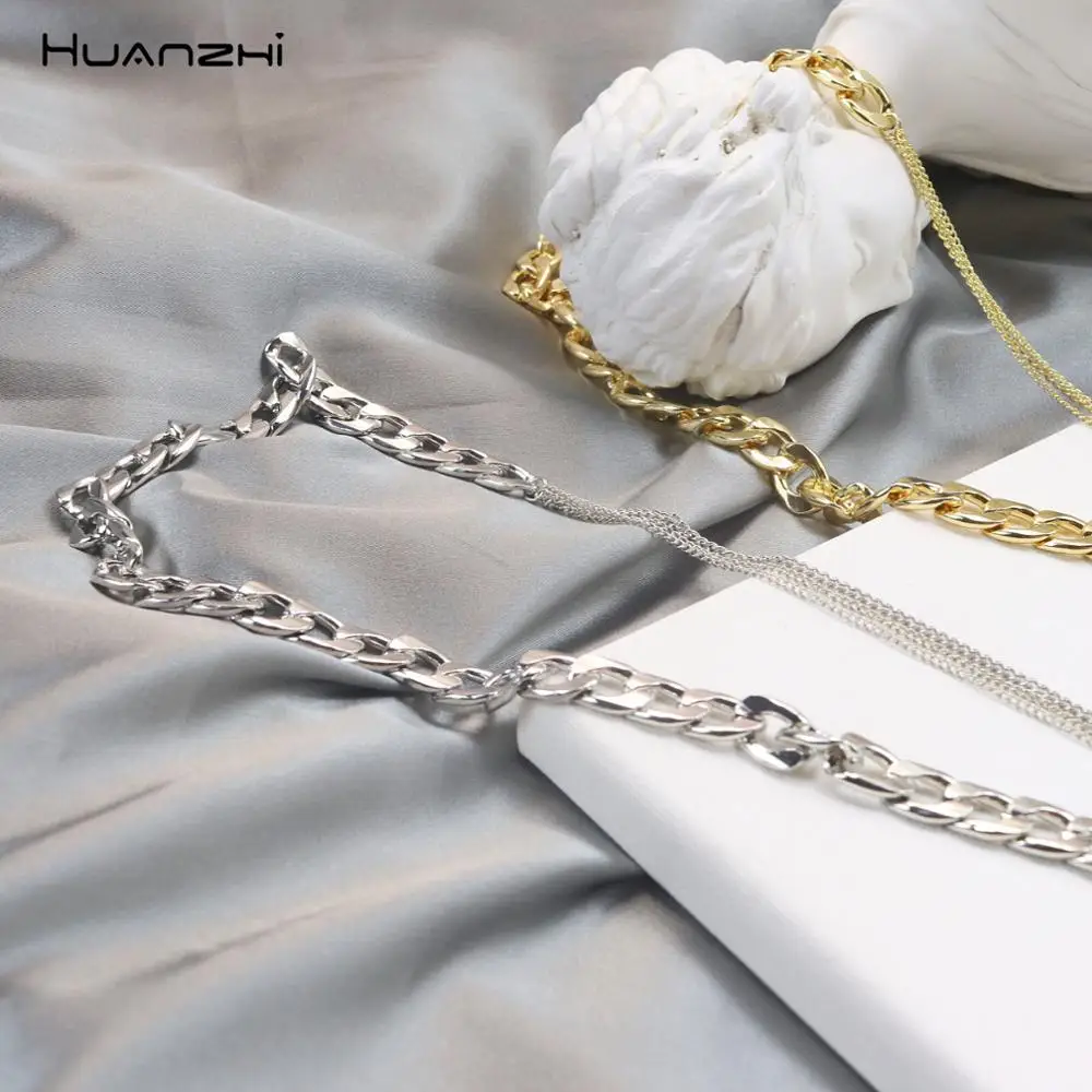 HUANZHI 2019 модная крутая Асимметричная металлическая Геометрическая подвеска в