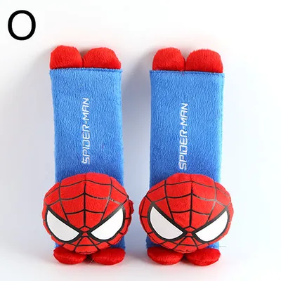 2pcs FLYJ милый мультфильм автомобиль Sefety чехол для ремня безопасности Детский isofix ремень безопасности Наплечная Накладка защита плюшевая подкладка автомобильные аксессуары - Название цвета: 2pcs