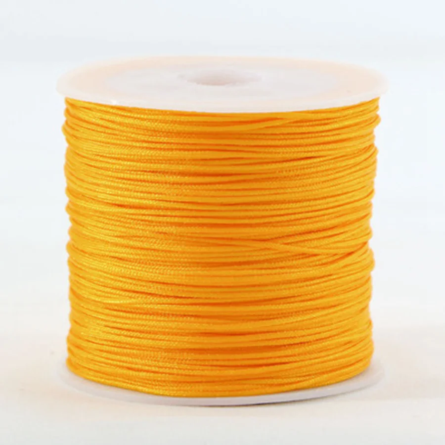 gold yellow 0,8 мм металлическая пряжа вощеный хлопковый шнур браслет Веревка DIY вощеная нить веревка шнур ремешок Ожерелье Веревка бисер DIY Изготовление ювелирных изделий - Цвет: gold yellow