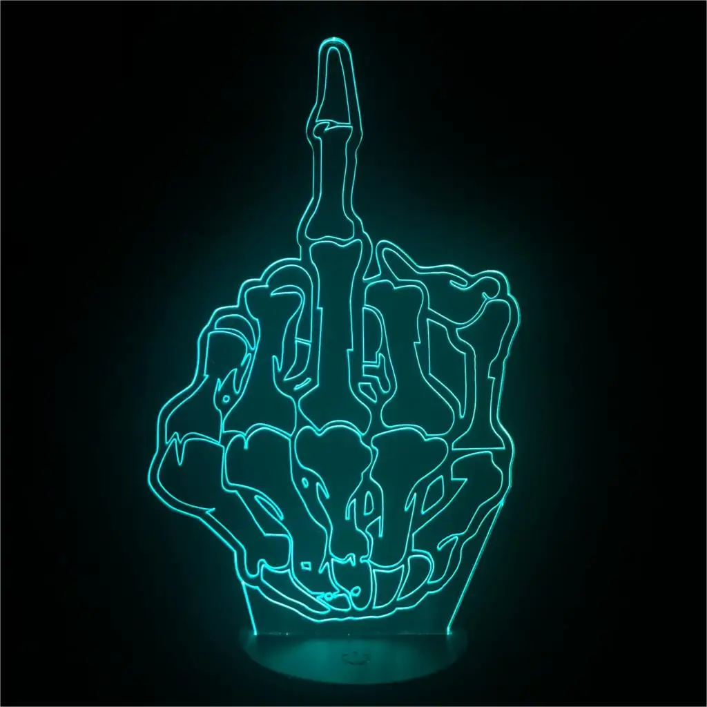 Декор для Хэллоуина светодиодная лампа 3D USB настроение светильник многоцветная