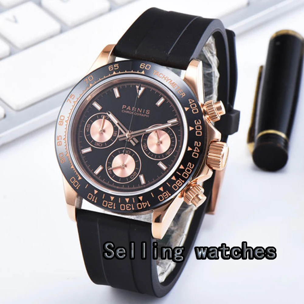 Мужские кварцевые часы с хронографом 39 мм | Наручные