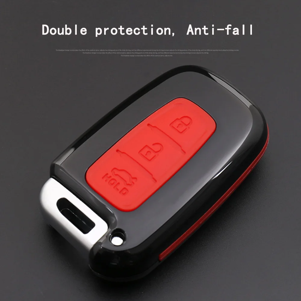 Корпус из углеродного волокна + силиконовый чехол для ключей от машины Hyundai Equus