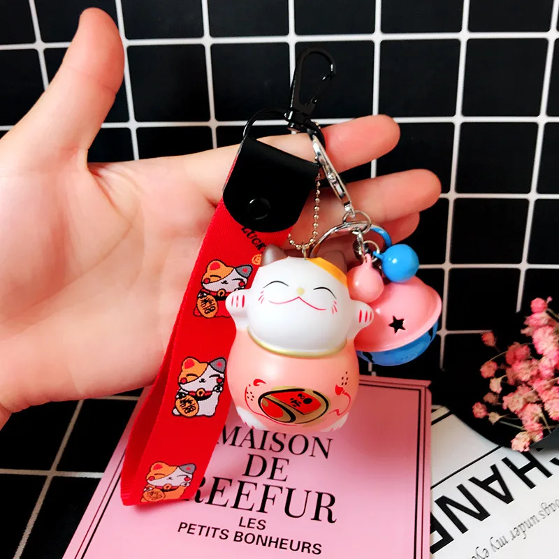 Милый брелок с изображением из мультфильма Lucky Cat колокольчики для автомобиля