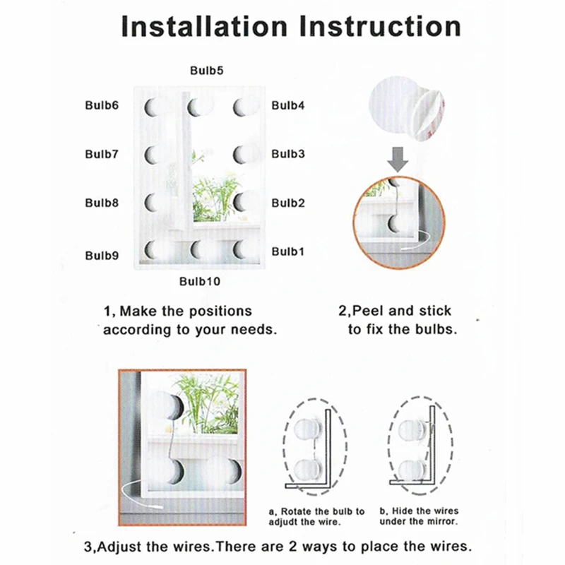 Светодиодная лампа AIFENG G50 для зеркала макияжа светильник туалетного столика