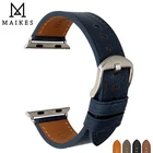 Ремешок MAIKES из натуральной кожи для Apple Watch, браслет для наручных часов Apple Watch 38 мм 42 мм, iwatch Series 4 3 2 1