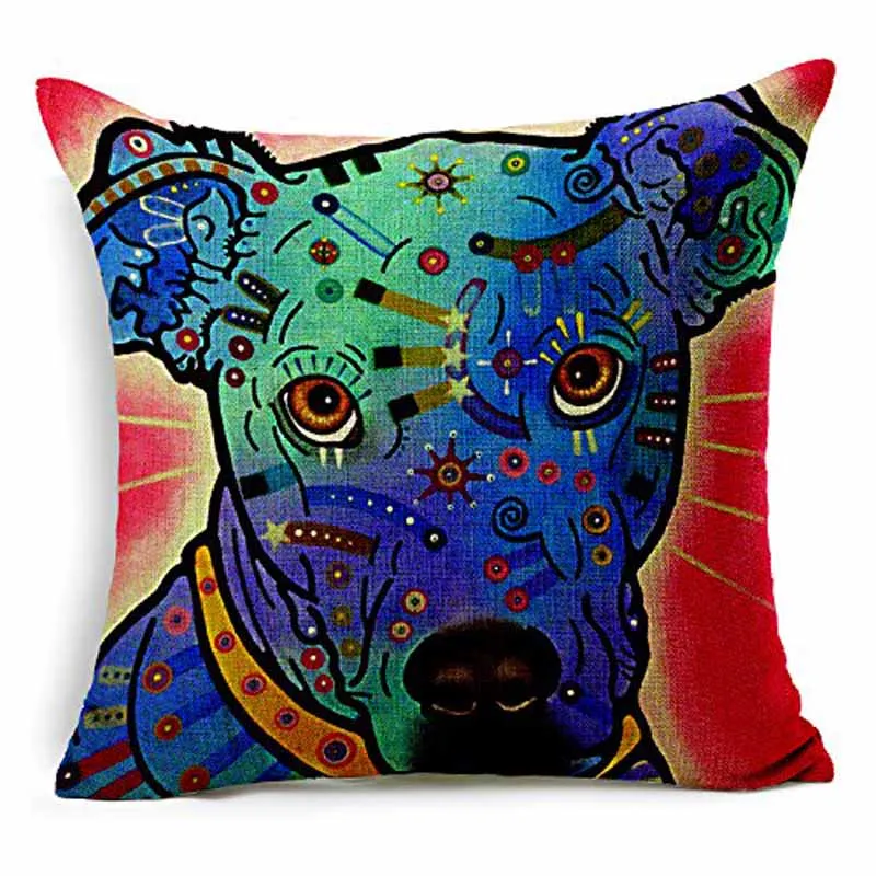 Стиль Собаки холст декоративная квадратная наволочка для подушки упаковка 18x18