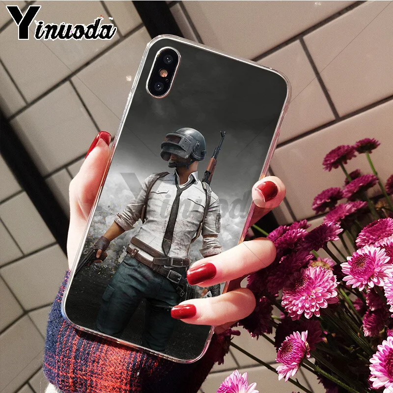 Yinuoda Playerunknown's Battlegrounds PUBG TPU чехол для телефона чехол для iPhone 8 7 6 6S Plus X XS MAX 5 5S SE XR мобильных телефонов