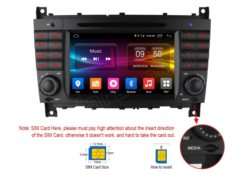 Автомагнитола для Mercedes BENZ W203 W209 W169 W218 A Class A160 C C180 C200 CLK200 CLK350 DVD GPS радио Bluetooth |