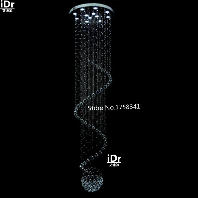 Современные Лестницы хрустальная люстра в пентхаусе пол гостиной огни для виллы