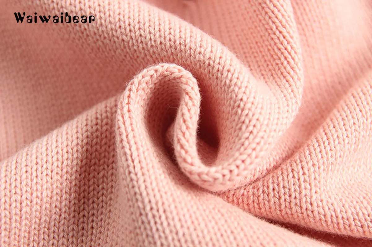 Осенний детский вязаный комбинезон свитер с длинными рукавами для маленьких