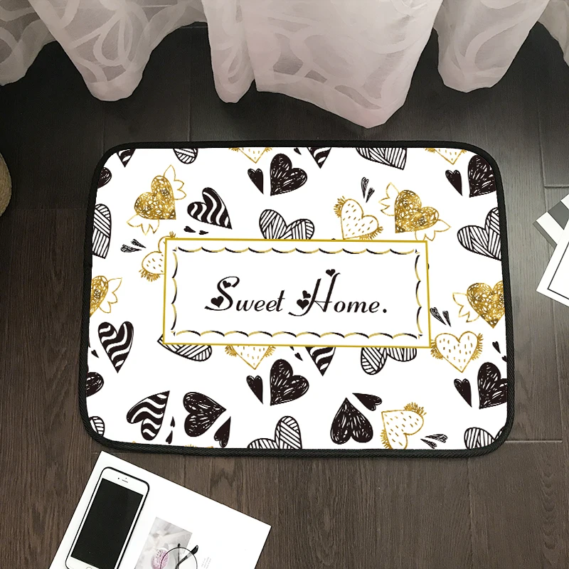Slowdream сердце любовь мультфильм белый ковер Ванная комната ковры и коврики Кухня